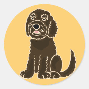 BE- Chocolate Labradoodle Stickers