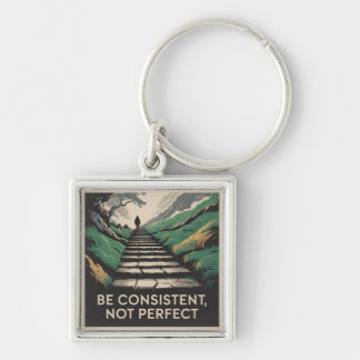 Be Consistent, Not Perfect Keychain