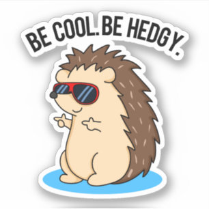 Be Cool Be Hedgy Funny Hedgehog Pun