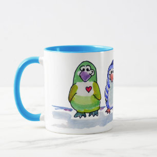 Be Cool Cartoon Penguins Ringer  Mug