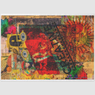 Be Creative-Collage by Edward Martin Tissue Paper