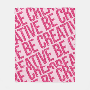 Be Creative Pattern Word Art Examples Pattern Art  Fleece Blanket