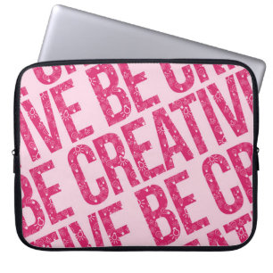 Be Creative Pattern Word Art Examples Pattern Art Laptop Sleeve