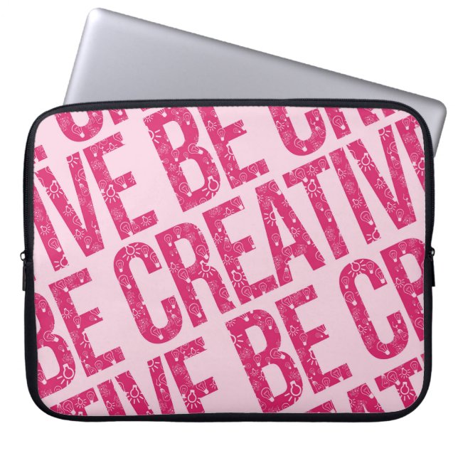 Be Creative Pattern Word Art Examples Pattern Art  Laptop Sleeve (Front)