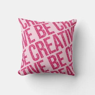 Be Creative Pattern Word Art Examples Pattern Art  Throw Pillow