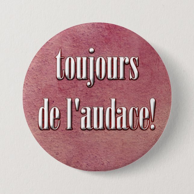 be daring 3 inch round button (Front)