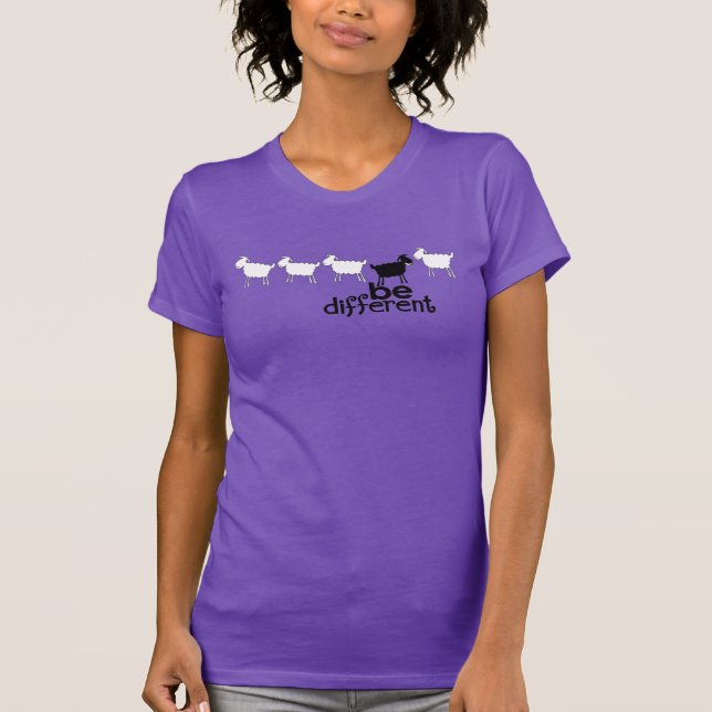 Be different black sleep ladies t-shirt (Front)
