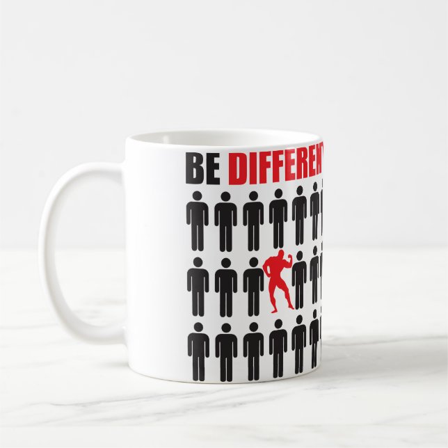 Be Different - Bodybuilder Coffee Mug (Left)