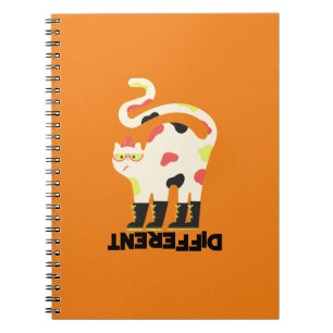 Be different funny funky cat design notebook