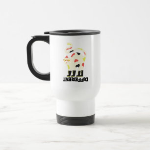 Be different funny funky cat design travel mug