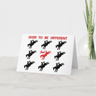 Be Different - Funny Horse Saying Card