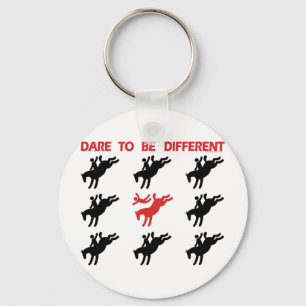 Be Different - Funny Horse Saying Keychain