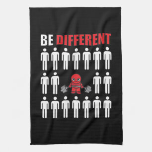 Be Different - Kawaii Anime Bodybuilding Workout Kitchen Towel