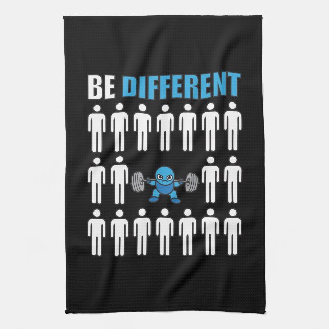 Be Different - Kawaii Anime Bodybuilding Workout Kitchen Towel (Vertical)