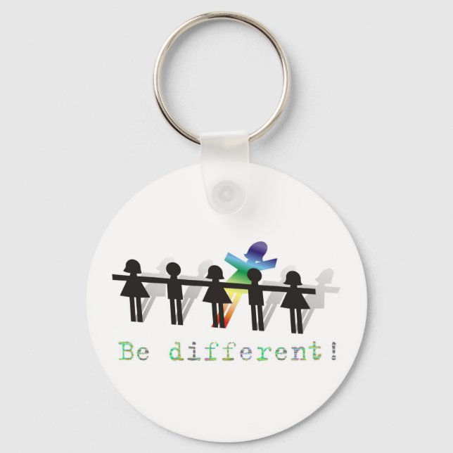 Be different! keychain (Front)