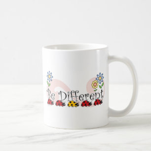 Be Different Ladybugs with Flowers Mug