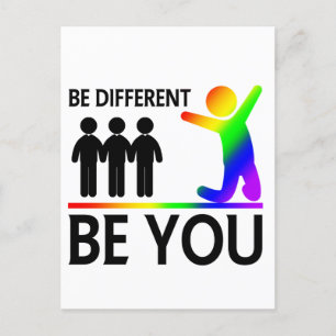 Be different - LGBTQ Pride Postcard