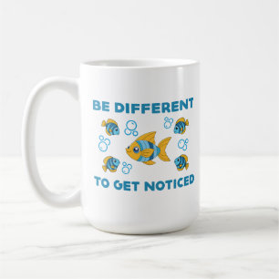 Be Different unique creative design with fishes Coffee Mug