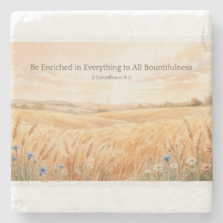 Be Enriched Thanksgiving Stone Coaster