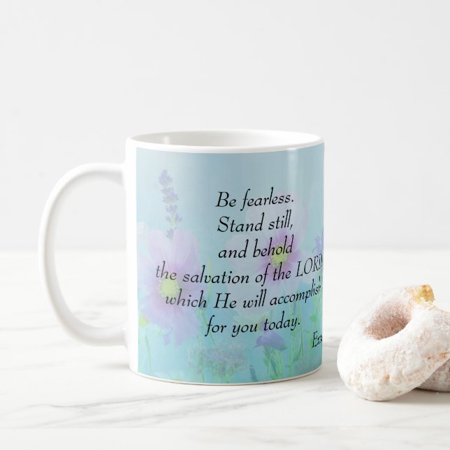 Be fearless, Exodus 14 Coffee Mug (With Donut)