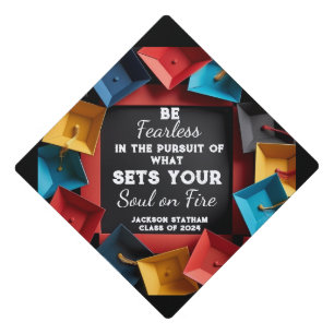 Be Fearless I Colourful Caps Tassel Topper