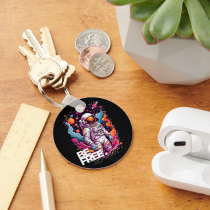 BE FREE Astronaut design Keychain