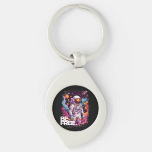 BE FREE Astronaut design Keychain