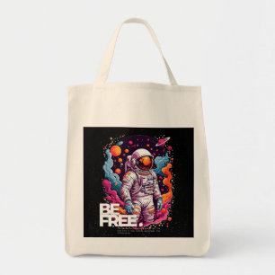 BE FREE Astronaut design Tote Bag