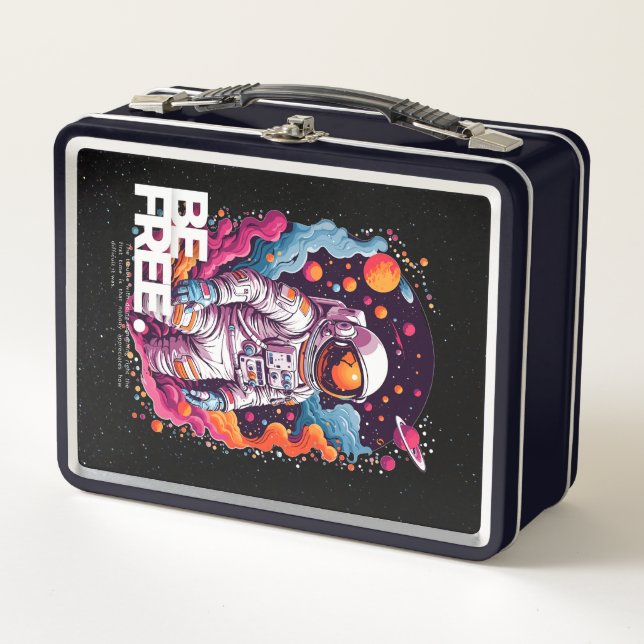 be free astronaut  metal lunch box (Front)