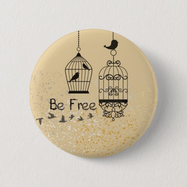 Be Free Bird Collection Stuff 2 Inch Round Button (Front)