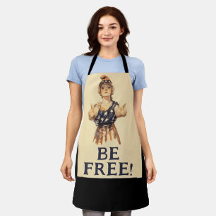 Be Free! - black Apron