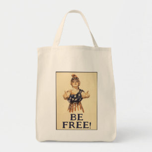 Be Free! grocery tote bag