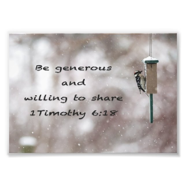 Be Generous -- Photo Print (Front)