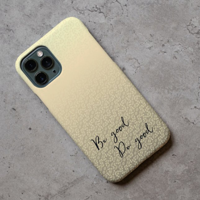 Be good Do good Leaf Flower pattern Gold Brownish Case-Mate iPhone Case (Creator Uploaded)
