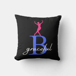 Be Graceful a Ballerina Throw Pillow