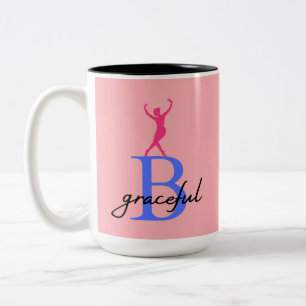 Be Graceful a Ballerina Two-Tone Coffee Mug
