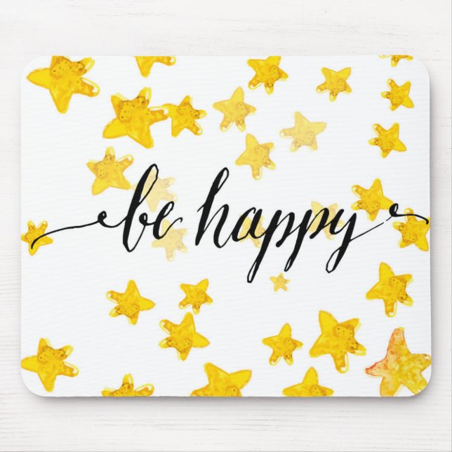 Be Happy 3 Mouse Pad (Front)