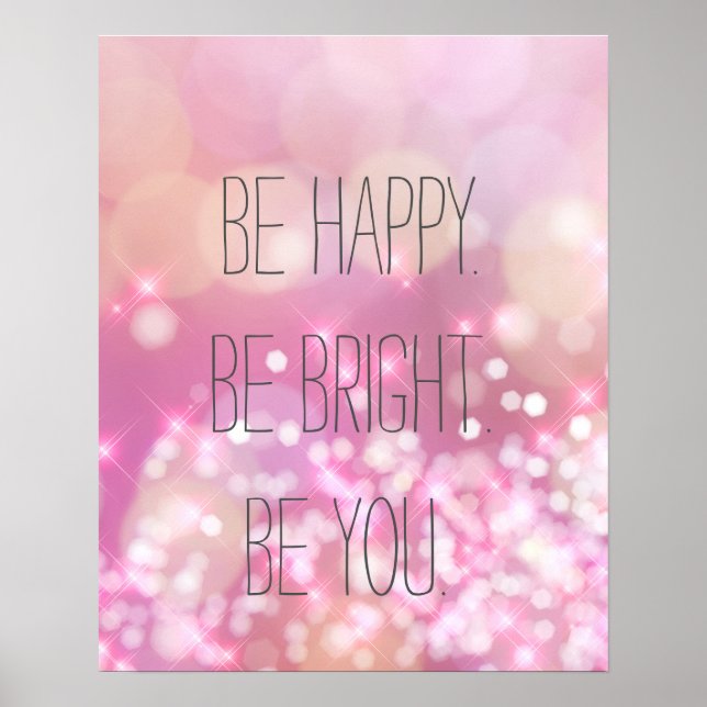 Be Happy. Be You! Inspirational Poster (Front)