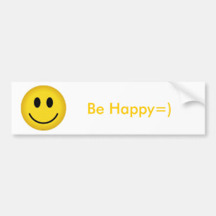 Be Happy=) Bumper Sticker