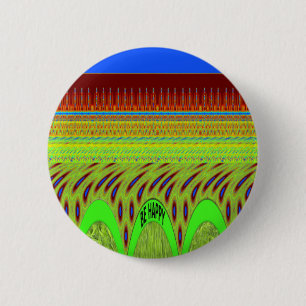 Be Happy Colourful Polka Dot Motif Gift 2 Inch Round Button