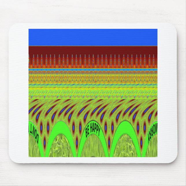 Be Happy Colourful Polka Dot Motif Gift Mouse Pad (Front)