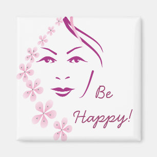 Be Happy Customized Magnet