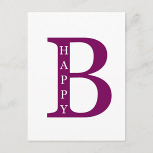Be Happy (deep purple) Postcard