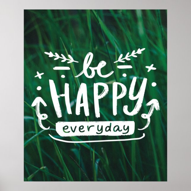 BE HAPPY EVERYDAY Quote Poster (Front)