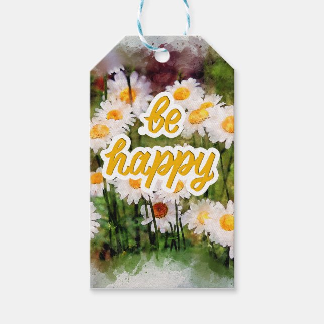 Be Happy  Gift Tags (Front)