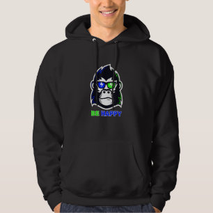 Be Happy Gorilla Hoodie