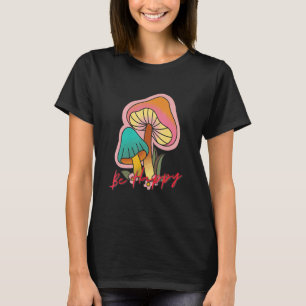 Be Happy Hippie Peace Sign Yoga Hippies 70s T-Shirt