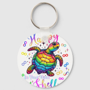 Be Happy In Your Own Shell Autism Awareness Sea Tu Keychain