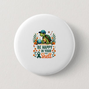 Be Happy In Your Own Shell Turtle Autism Awareness 2 Inch Round Button