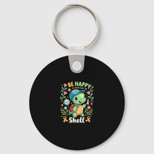 Be Happy In Your Own Shell Turtle Autism Awareness Keychain